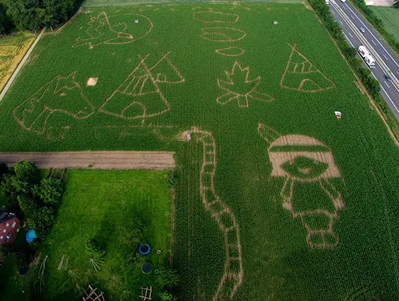 Maislabyrinth 2012 - Unterwegs mit den Indianern
